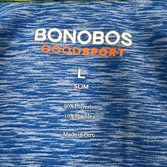 Bonobos Goodsport Men's Blue 1/4 Zip Long Sleeve Sweater Sweatshirt Top Size L - Picture 4 of 4